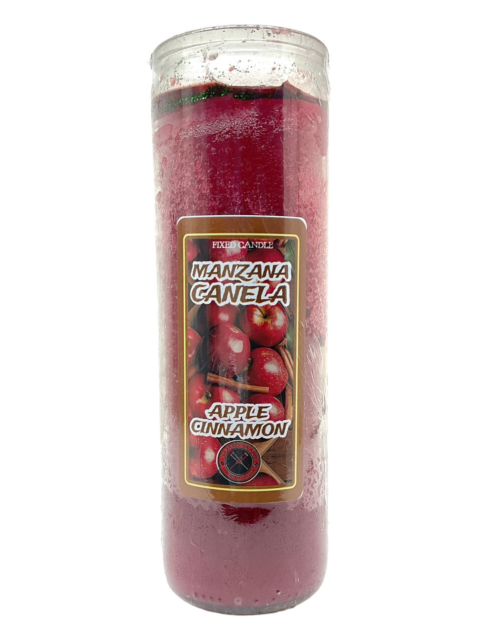Apple Cinnamon Manzana Canela Dressed & Blessed 7 Day Prayer Candle / Mental Relaxation, Psychic Awareness, Good Luck