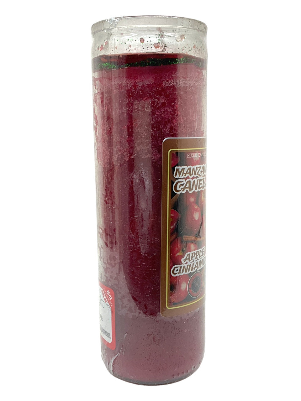 Apple Cinnamon Manzana Canela Dressed & Blessed 7 Day Prayer Candle / Mental Relaxation, Psychic Awareness, Good Luck