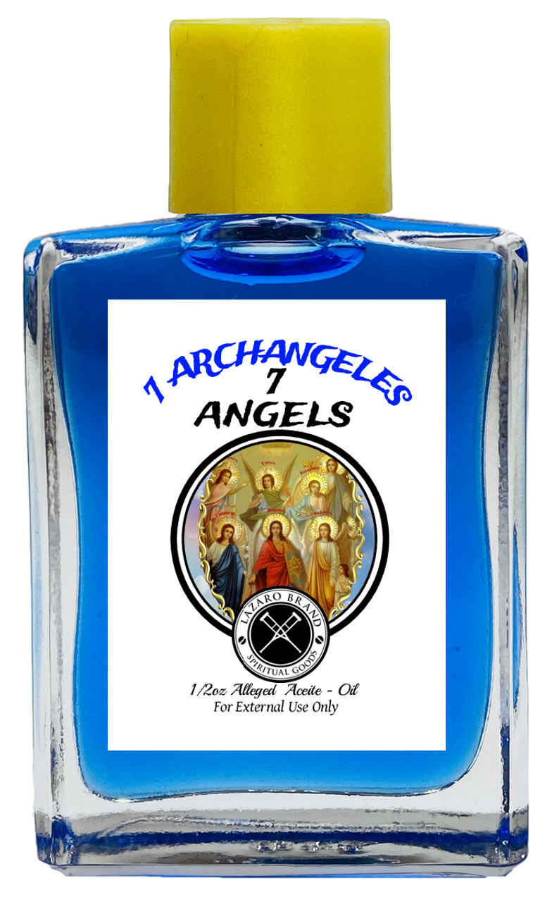 7 Archangels 7 Archangeles Spiritual Oil For Hope, Peace, Inner Strength, ETC. (BLUE) 1/2 oz