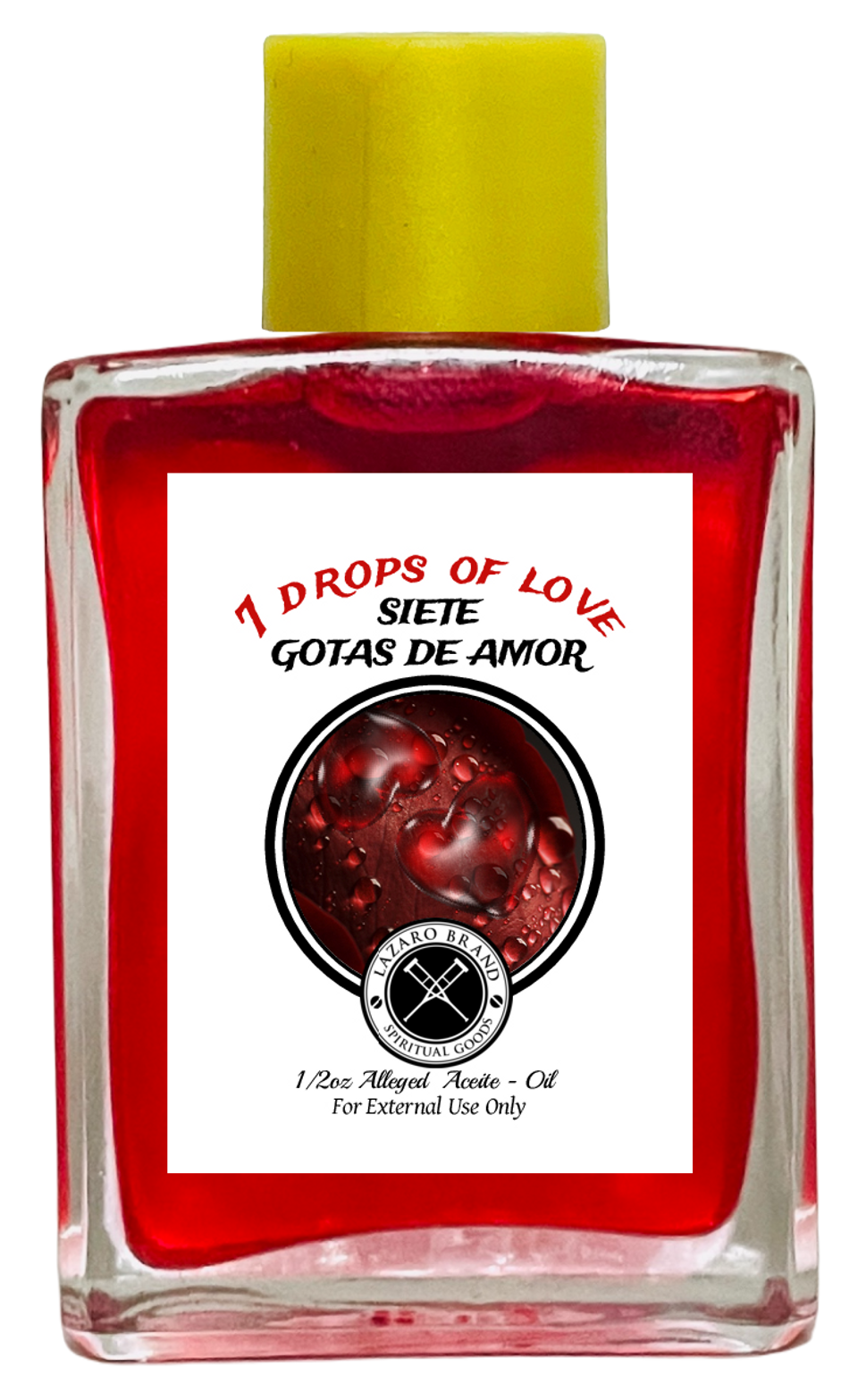 7 Drops Of Love 7 Gotas De Amor Spiritual Oil For Romance, Love, Attraction, Soulmates, ETC. (RED) 1/2 oz