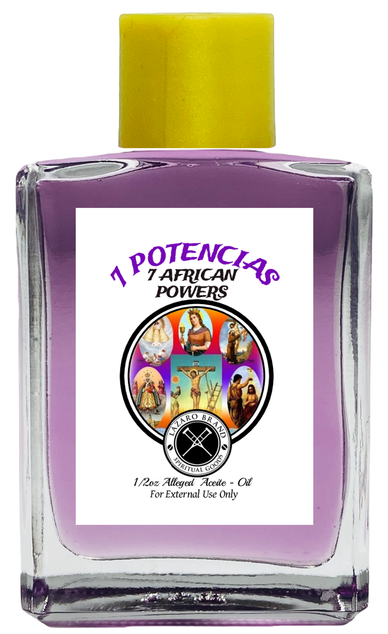 7 African Powers 7 Potencias Spiritual Oil To Overcome Obstacles, Protection, Guidance (PURPLE) 1/2 oz