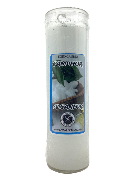 Camphor Alcanfor Dressed & Blessed 7 Day Prayer Candle / Spiritually Cleanse, Rid Of Negative Energy, Inner Peace