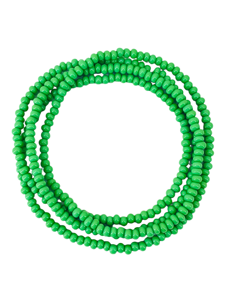 Green Eleke Bead 32" Spiritual Necklace