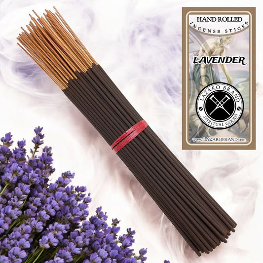 Lavender / Hand Rolled / Incense Sticks / 100 Pack / 11" / Reduce Stress & Relax Your Mind / Soothe Your Senses & Cultivate Inner Calm
