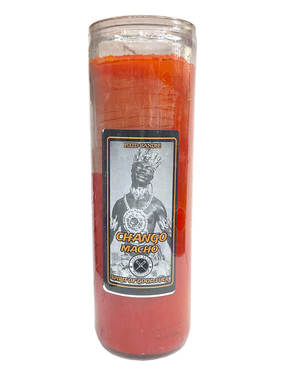 Chango Macho Warrior Spirit Of Good Luck God Of Thunder & Lightning Dressed & Blessed 7 Day Prayer Candle / Good Luck, Financial Abundance, Masculine Power