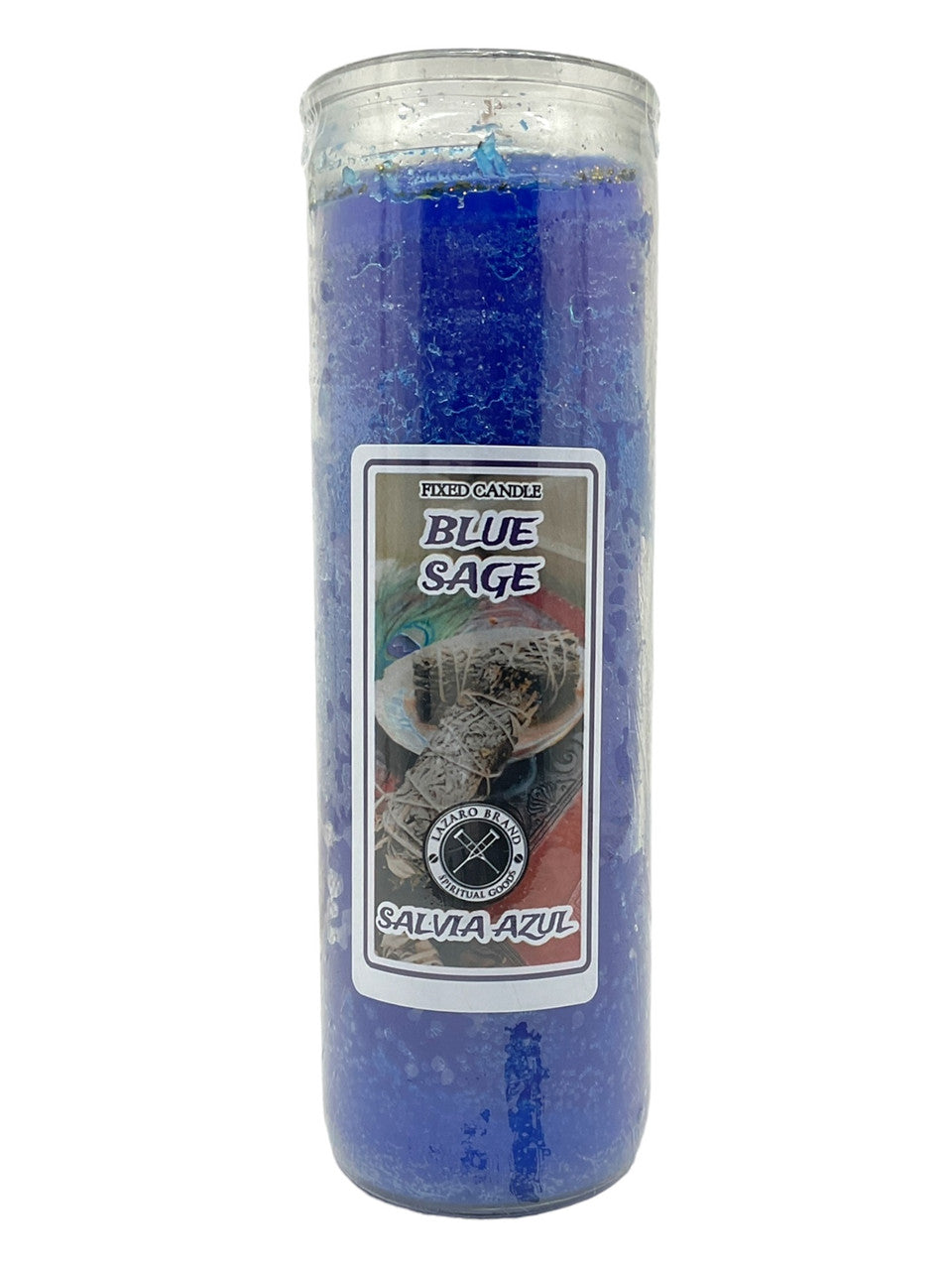 Blue Sage Salvia Azul Dressed & Blessed 7 Day Prayer Candle / Spiritual Cleansing, Purification, Emotional Balance