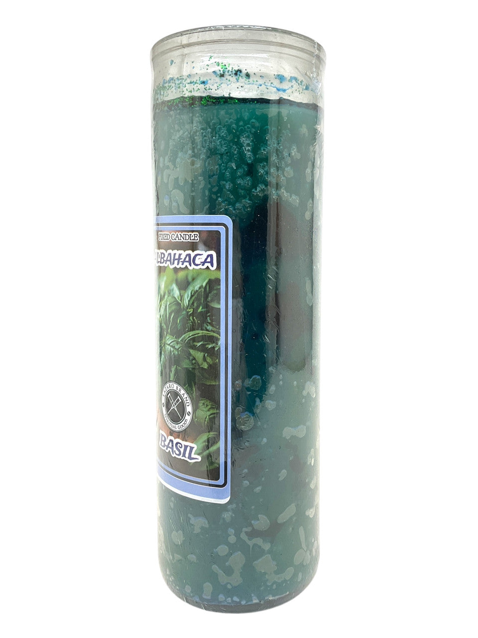 Basil Albahaca Dressed & Blessed 7 Day Candle – Prosperity, Protection, and Love (Green)