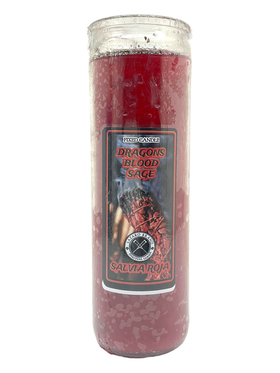 Dragon's Blood Sage Salvia Roja Dressed & Blessed 7 Day Prayer Candle / Spiritual Cleansing, Purification, Emotional Balance