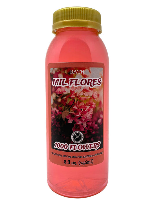 1000 Flowers Mil Flores Spiritual Bath Liquid: A Symphony of Blooms (8oz)