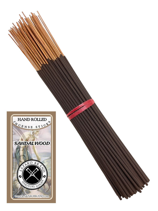Sandalwood / Hand Rolled / Incense Sticks / 100 Pack / 11" / Enhance Meditation & Spiritual Practices / Ground Your Spirit & Deepen Awareness