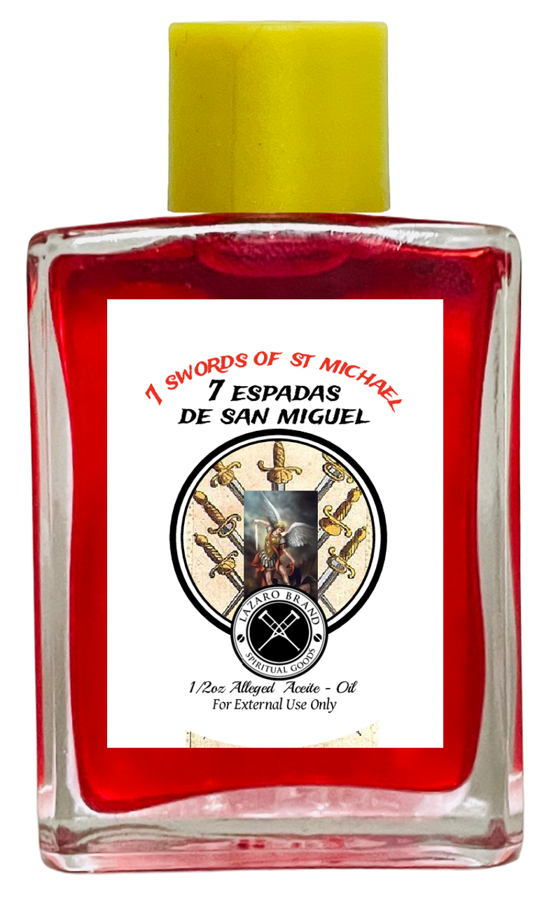 7 Swords Of Saint Michael 7 Espadas De San Miguel Spiritual Oil For Positive Changes, Fight Against Evils, Protect Your Soul, ETC. (RED) 1/2 oz