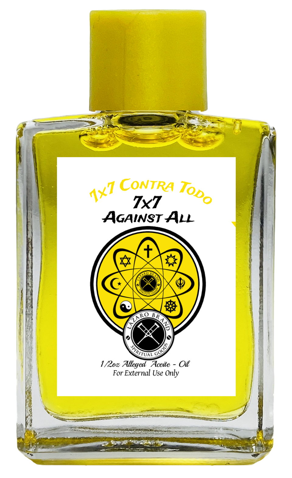 7X7 Against Everything 7X7 Contra Todo Spiritual Oil To Overcome Obstacles, Go Away Evil, Attract Good Luck, ETC. (YELLOW) 1/2 oz