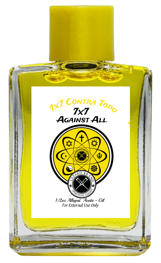 7X7 Against Everything 7X7 Contra Todo Spiritual Oil To Overcome Obstacles, Go Away Evil, Attract Good Luck, ETC. (YELLOW) 1/2 oz
