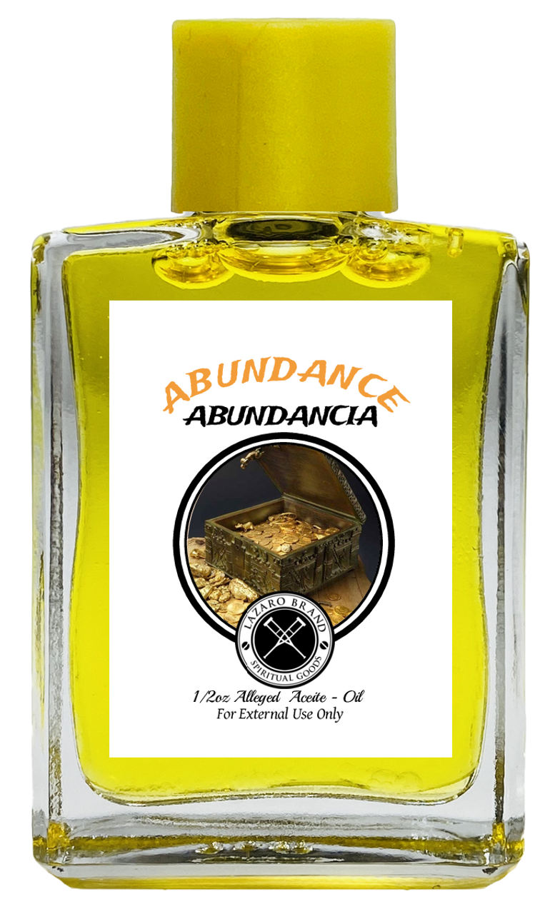 Abundance Abundancia Spiritual Oil For Motivation, Change, Wealth (YELLOW) 1/2 oz