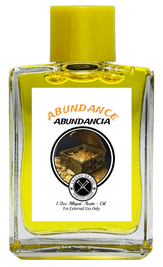 Abundance Abundancia Spiritual Oil For Motivation, Change, Wealth (YELLOW) 1/2 oz
