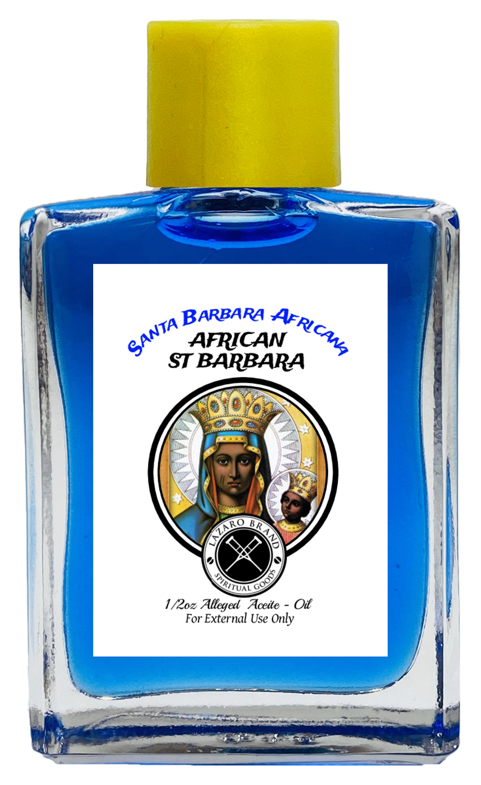 African Saint Barbara Santa Barbara Africana Spiritual Oil To Conquer Your Enemies, Domination, Power, ETC. (BLUE) 1/2 oz