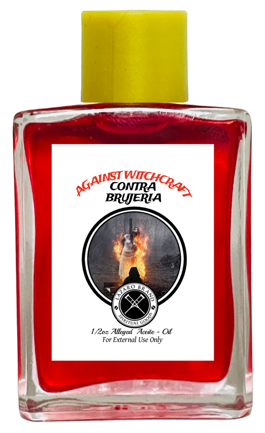 Against Witchcraft Contra Brujeria Spiritual Oil To Remove Curses, End Crossed Conditions, Remove Spells, Get Rid Of Unwanted Spirits, ETC. (RED) 1/2 oz
