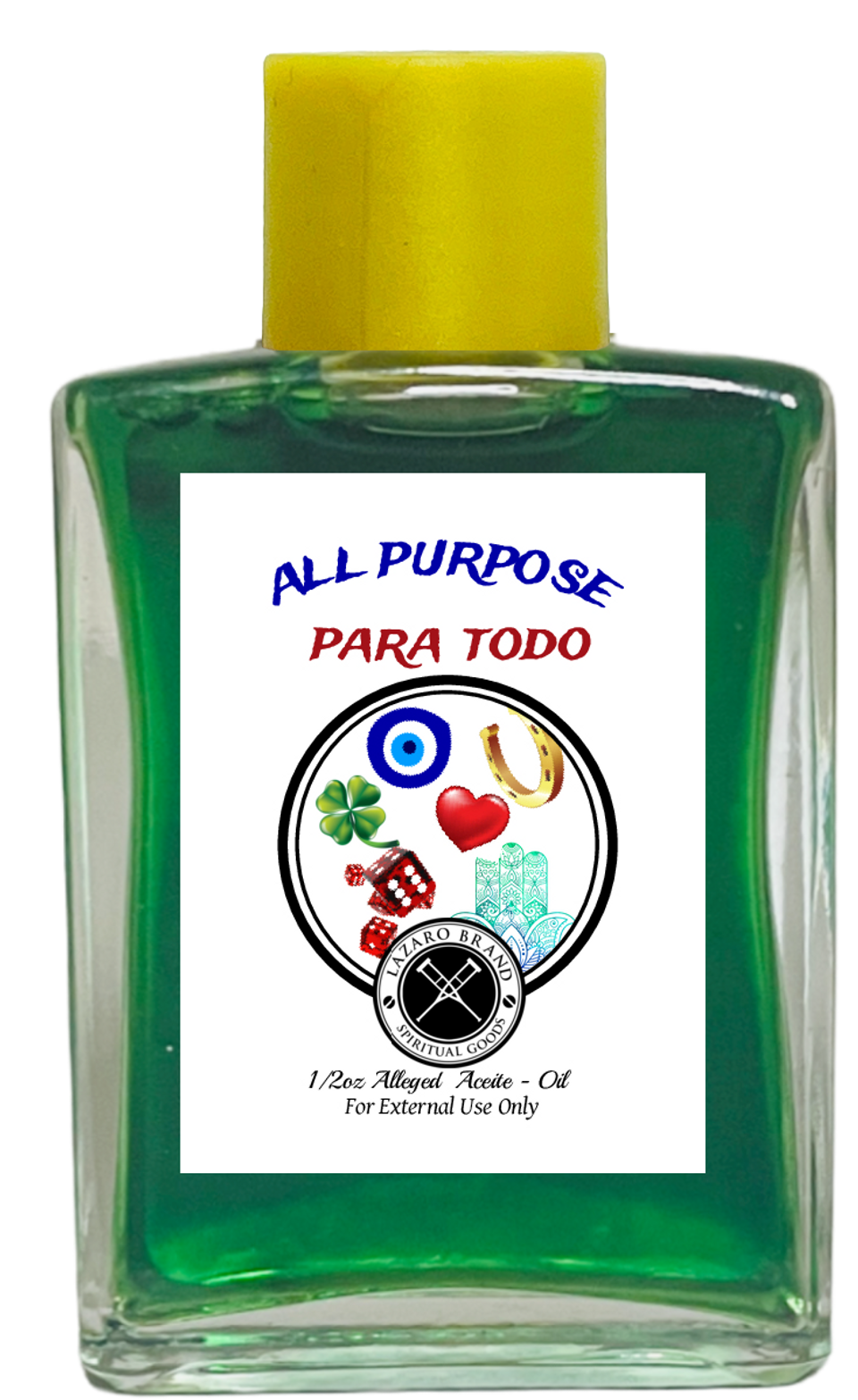All Purpose Para Todo Spiritual Oil For Good Luck, Peace, Open Road, ETC. (GREEN) 1/2 oz