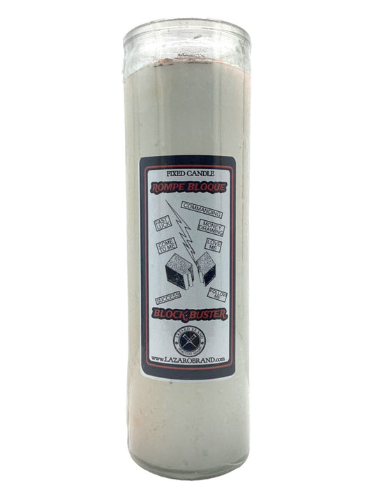 Block Buster Rompe Bloque Dressed & Blessed 7 Day Candle / Black / Break Spells, Solve Problems, Remove Obstacles