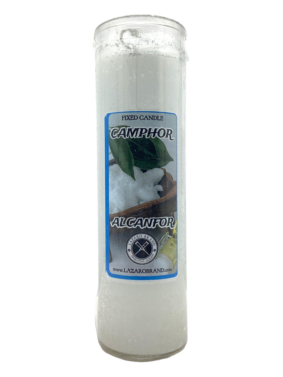Camphor Alcanfor Dressed & Blessed 7 Day Prayer Candle / Spiritually Cleanse, Rid Of Negative Energy, Inner Peace