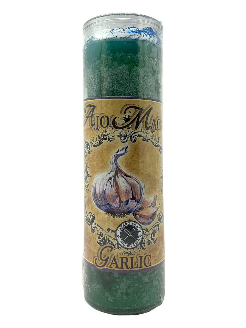 Garlic Ajo Macho Dressed & Blessed 7 Day Prayer Candle / Protection Against Evil, Good Luck, Abundance